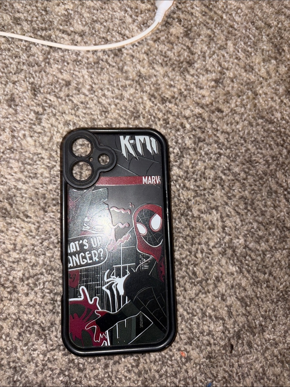 Marvel Miles Morales Black and Red Comic Phone Case